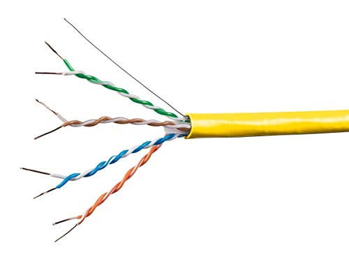 Monoprice Cat6a כבל בתפזורת Ethernet - 1000 רגל - שחור | מוצק, 550 מגהרץ, UTP, CMP, מליאה, חוט נחושת
